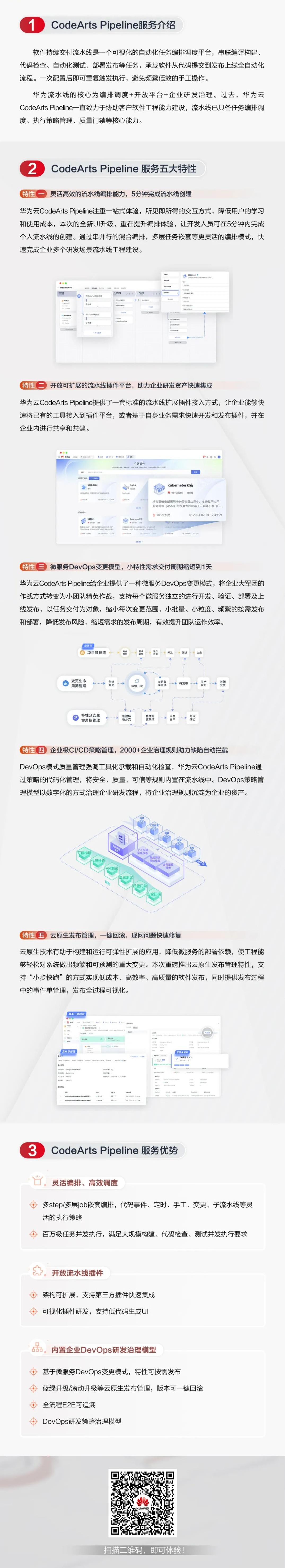 一图读懂CodeArts Pipeline全新升级，5大特性使能企业研发治理