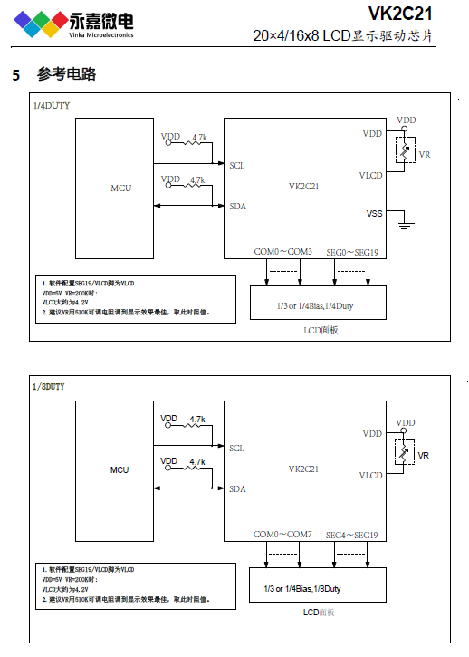 LCD液晶段码显示驱动IC-VK2C21高抗干扰/抗噪,适用于车载设备