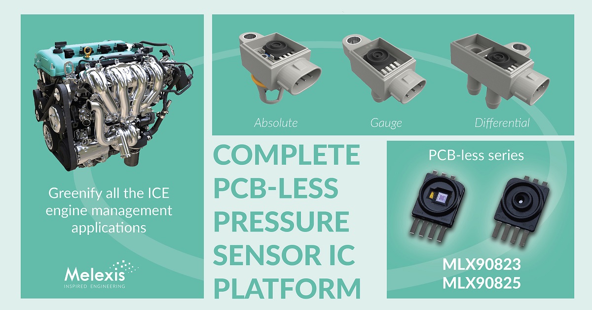 Melexis新款无PCB压力传感器芯片，让汽车发动机管理精度达到新高度