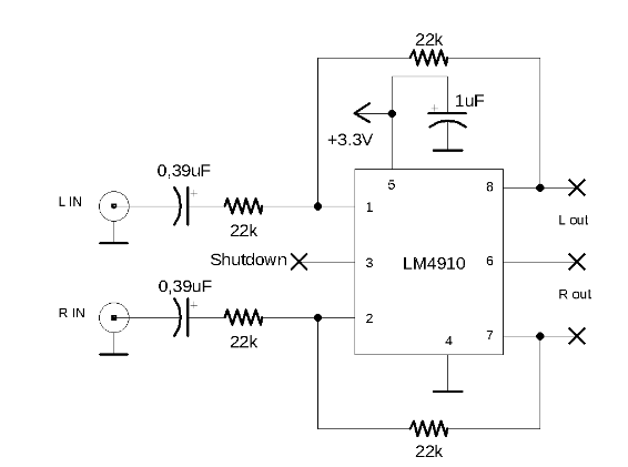 基于LM4910的立体声<b class='flag-5'>耳机</b><b class='flag-5'>放大器</b>电路