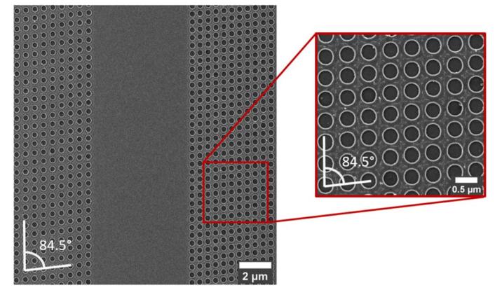 光子晶体用硅中圆柱形纳米孔的深反应离子蚀刻