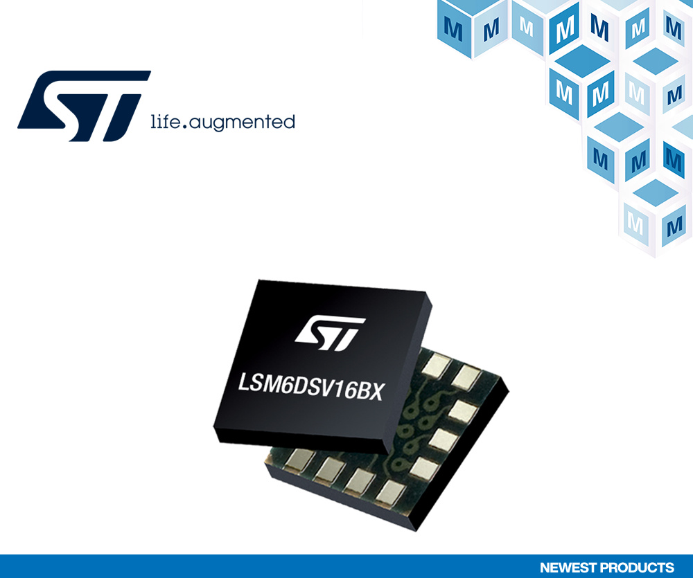 貿澤備貨STMicroelectronics全新LSM6DSV16BX運動+骨傳導傳感器 為可聽戴設備和耳機等提供優異性能