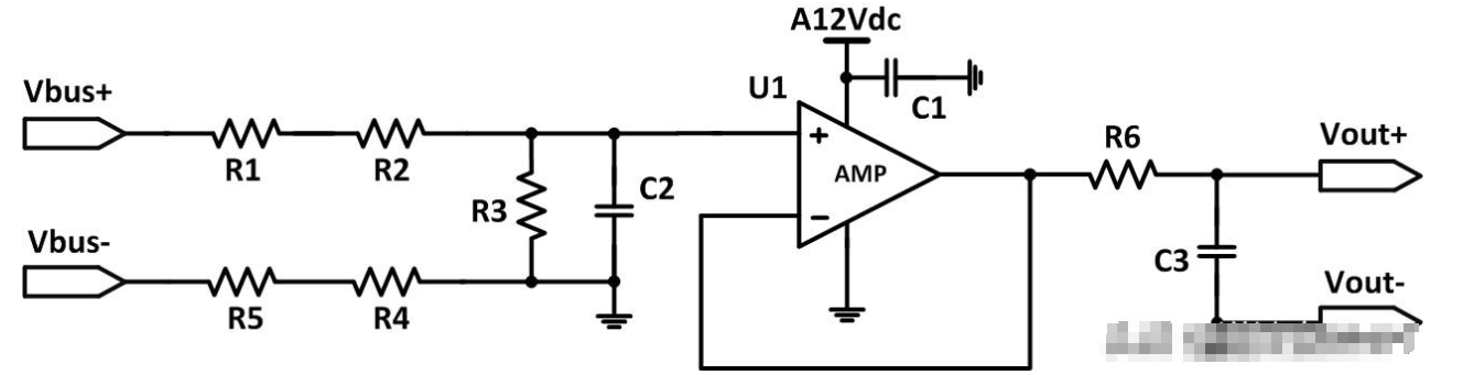 一种高压直流母线电压的采样电路(一)