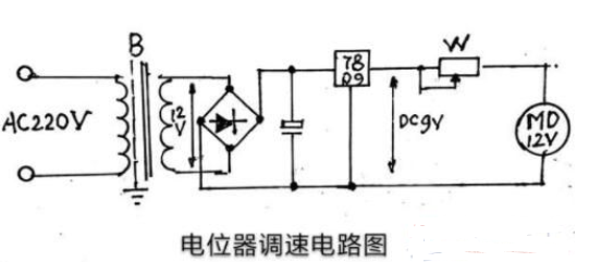 電位器調(diào)速電路圖