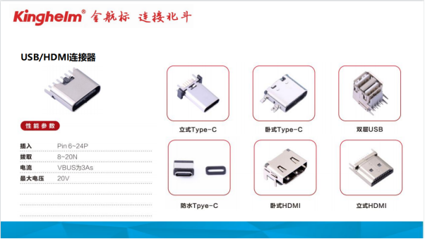 KH-TYPE-C-16P USB连接器可用于双模机械键盘，最大数据传输速度可以达到10Gbit/秒