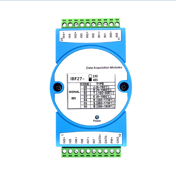 温度数据<b class='flag-5'>采集</b>热电偶转<b class='flag-5'>rs485Modbus</b>协议模块