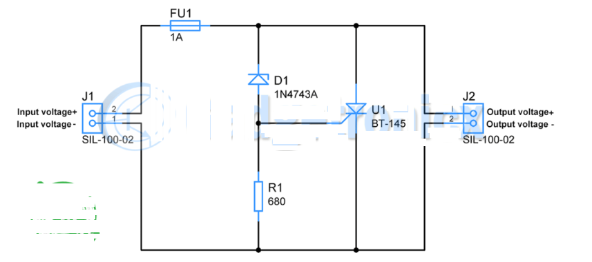 一种使用SCR和<b class='flag-5'>齐纳二极管</b>的过压<b class='flag-5'>保护</b><b class='flag-5'>电路</b>