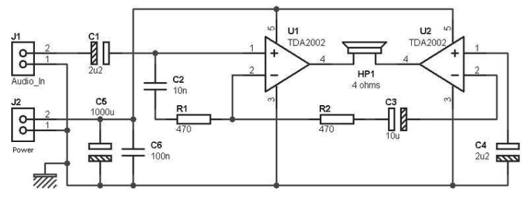 15W耳机桥接<b class='flag-5'>放大器</b>电路的工作原理
