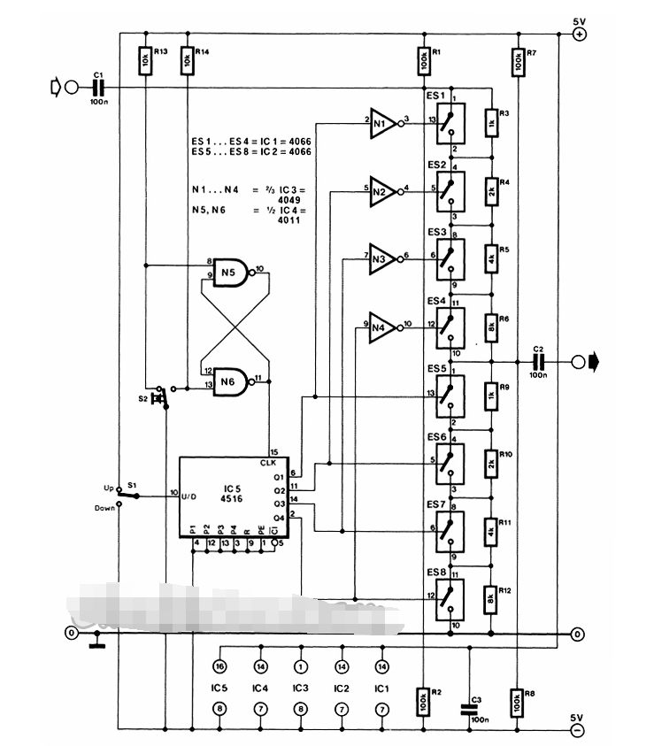 电子数字音量控制电路图解析