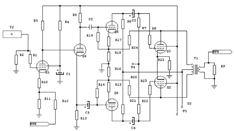 100W音頻閥<b class='flag-5'>放大器</b><b class='flag-5'>電路</b>分享