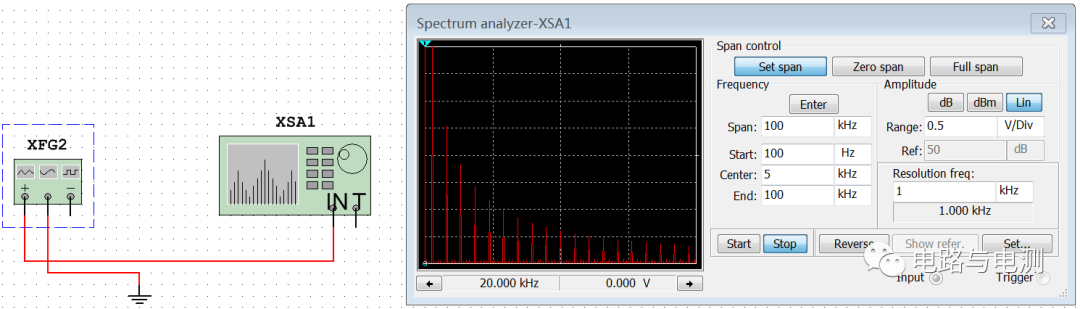 Multisim中虚拟<b class='flag-5'>频谱分析</b>仪的使用