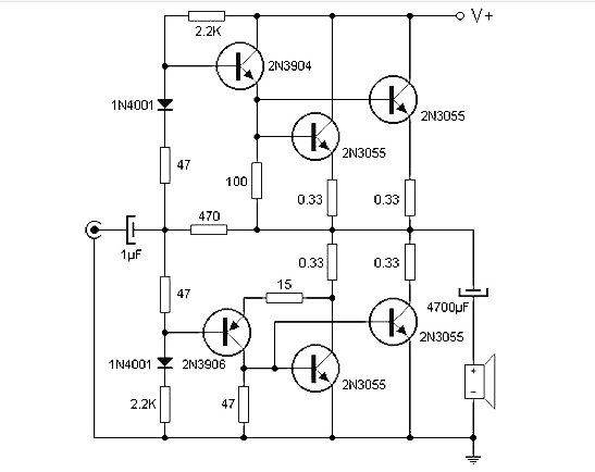 基于<b class='flag-5'>晶体管</b>的90瓦音频功率<b class='flag-5'>放大器</b>电路分享