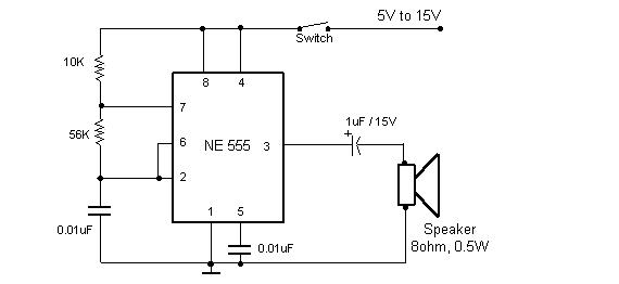 基于NE<b class='flag-5'>555</b><b class='flag-5'>定時器</b>的電子<b class='flag-5'>蜂鳴器</b><b class='flag-5'>電路</b>