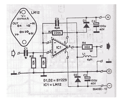 <b class='flag-5'>LM12</b><b class='flag-5'>放大器</b><b class='flag-5'>电路图</b>分享