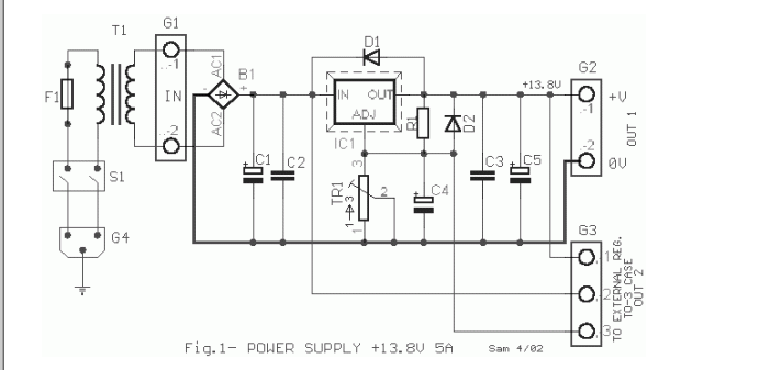 分享一款LM338电源电路原理图