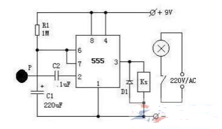 555觸摸定時開關電路