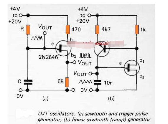 分享一个简单的UJT函数发生器电路