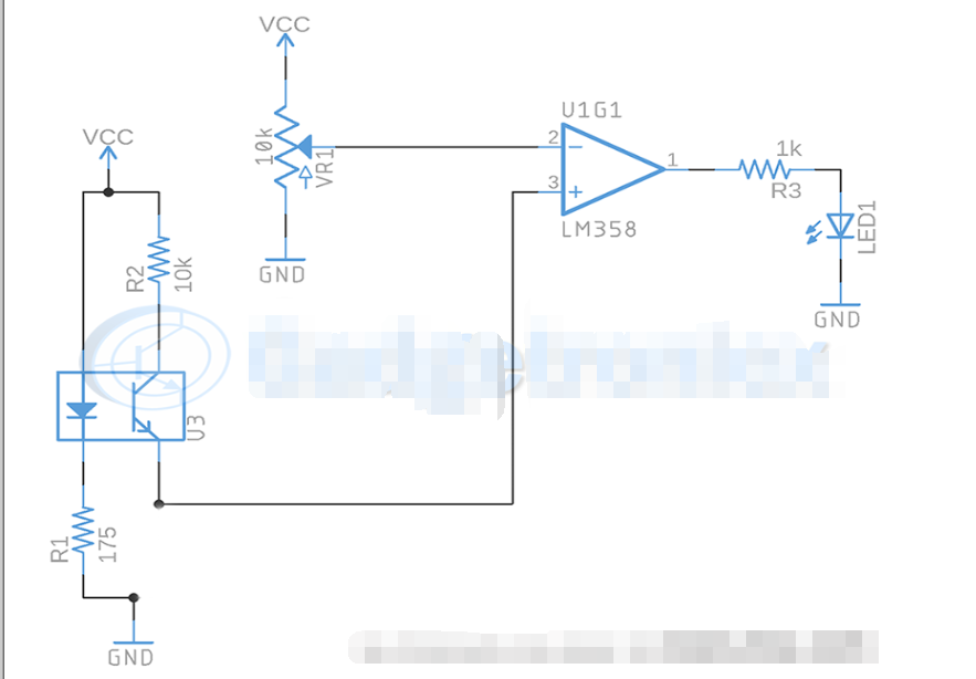 基于LM358的紅外接近傳感器電路