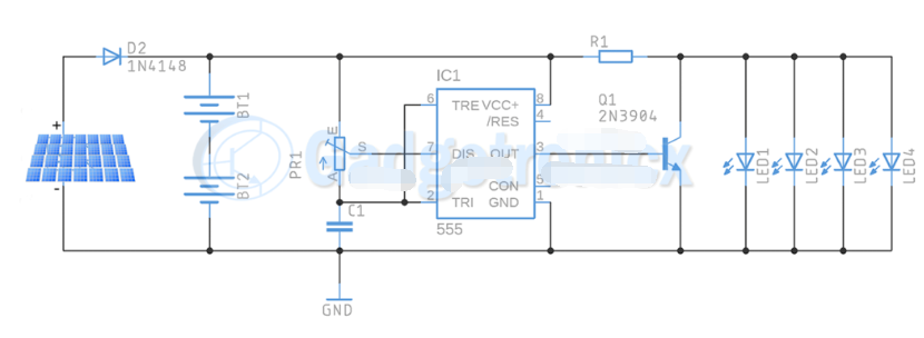 基于LM555的<b class='flag-5'>太阳能</b>庭院灯