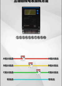 #电工知识 #弱电智能化系统 三相四线电表的接线方法 #零基础学电路#硬声创作季 