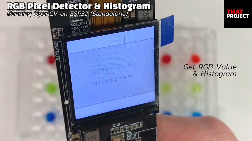 ESP32-S3 RGB接口屏方案ESP32上运行OpenCV的RGB像素检测器直方图