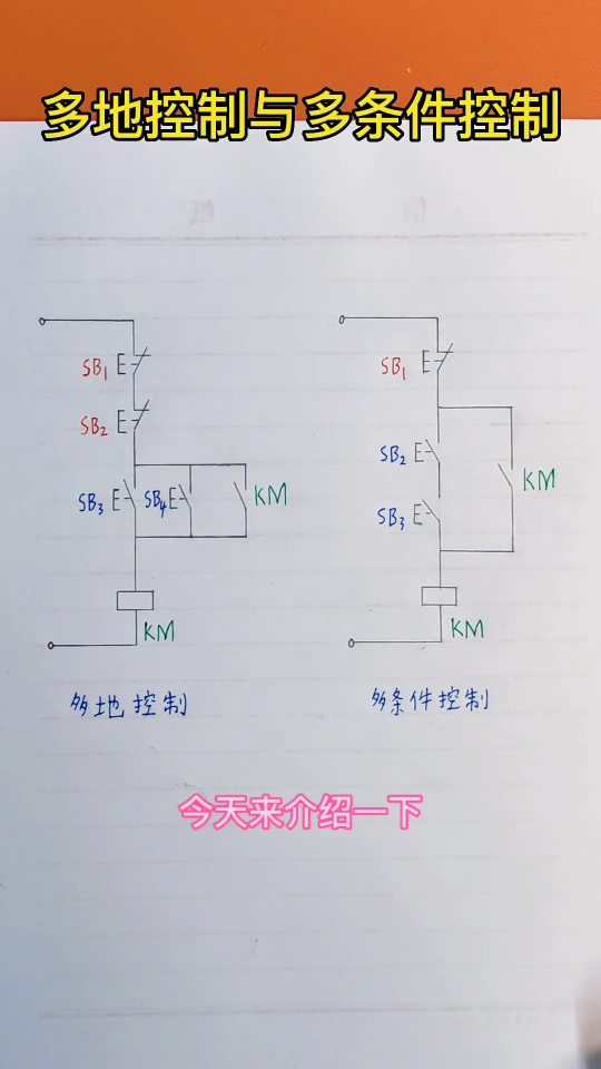 多地控制電路與多條件控制電路#零基礎學電工 