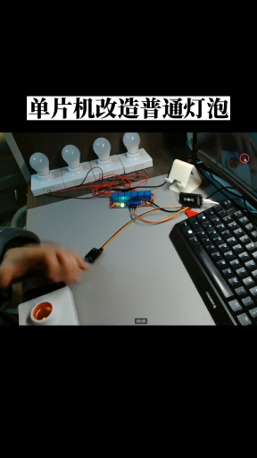 00021 有了單片機和繼電器的加持，一個普通的小燈也能逆襲成為智能燈泡 #電子愛好者 #物聯網 #單片機 