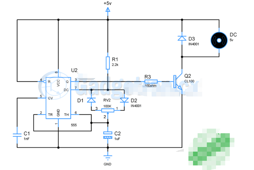 基于IC555的直流電機(jī)速度控制電路