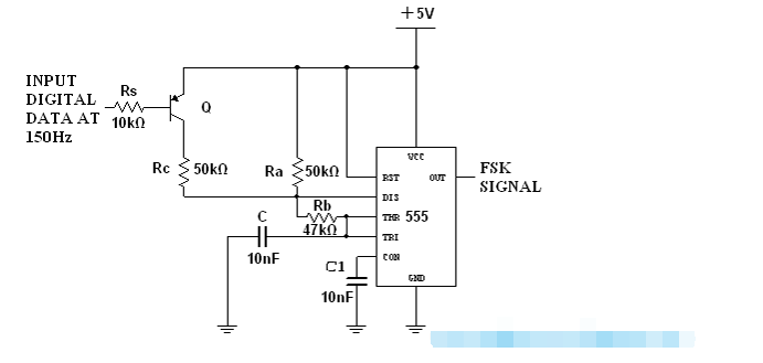 使用IC555和PLL565的无线调制解调器设计