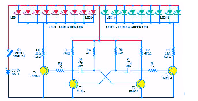 分享一个简单的基于晶体管LED<b class='flag-5'>圣诞灯</b>