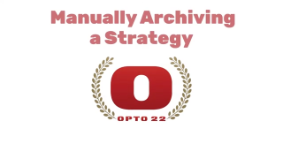 14. Manually Archiving a Strategy in PAC Control