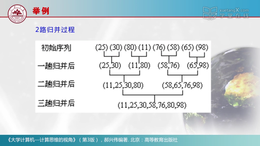  歸并排序(2)#大學計算機 