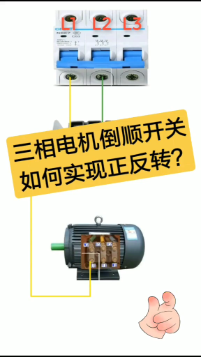 三相電機如何利用倒順開關實現正反轉？老電工實操分享，一看就懂#dou出新知#硬聲創作季 