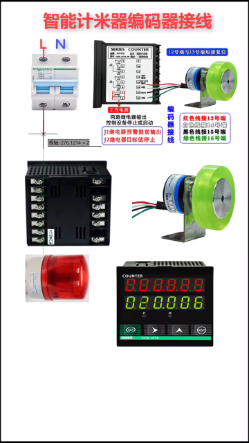 智能计米器与编码器怎么配合控制？老电工实操分享，值得收藏#知识创作人 #电工知识 #电工接线 #硬声创作季 