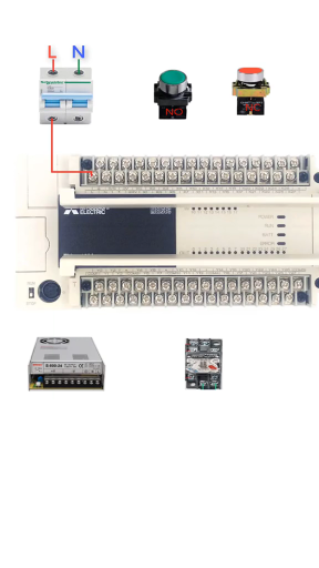 三菱FX3U plc漏型输入如何接线使用？实操分享一看就懂#电气自动化 #plc #硬声创作季 