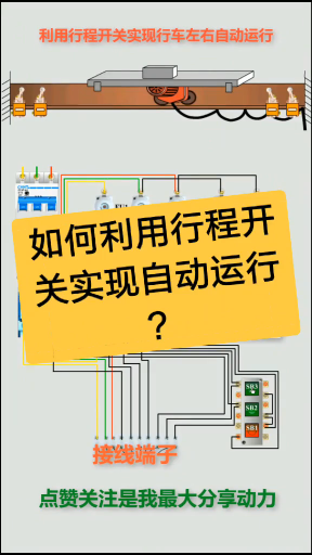 如何利用行程開關實現設備自動運行？老電工實操分享，一看你就明白#這個視頻有點料 #這也太好看了#硬聲創作季 