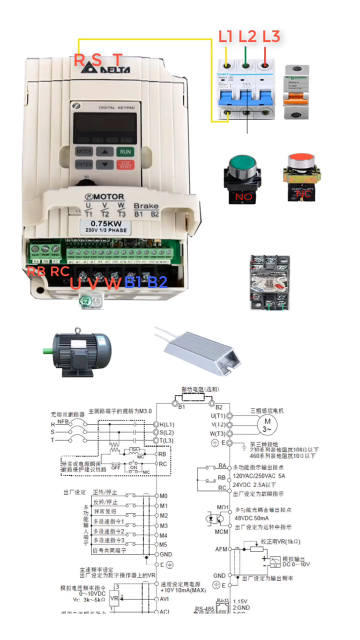 如何利用变频器异常输出信号作为控制电路保护？#变频器 #电气控制 #硬声创作季 