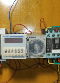 電動機定時間歇自動循環電路如何工作？電工堅果實物分享 #電工知識 #電工技術 #電氣工程#硬聲創作季 