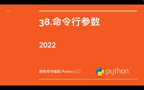 跟峰哥學編程-Python入門-38.命令行參數(shù)