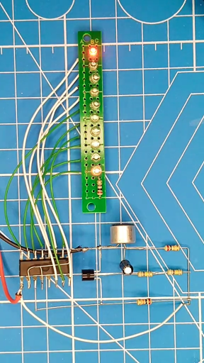 制作了一个声控led流水灯 